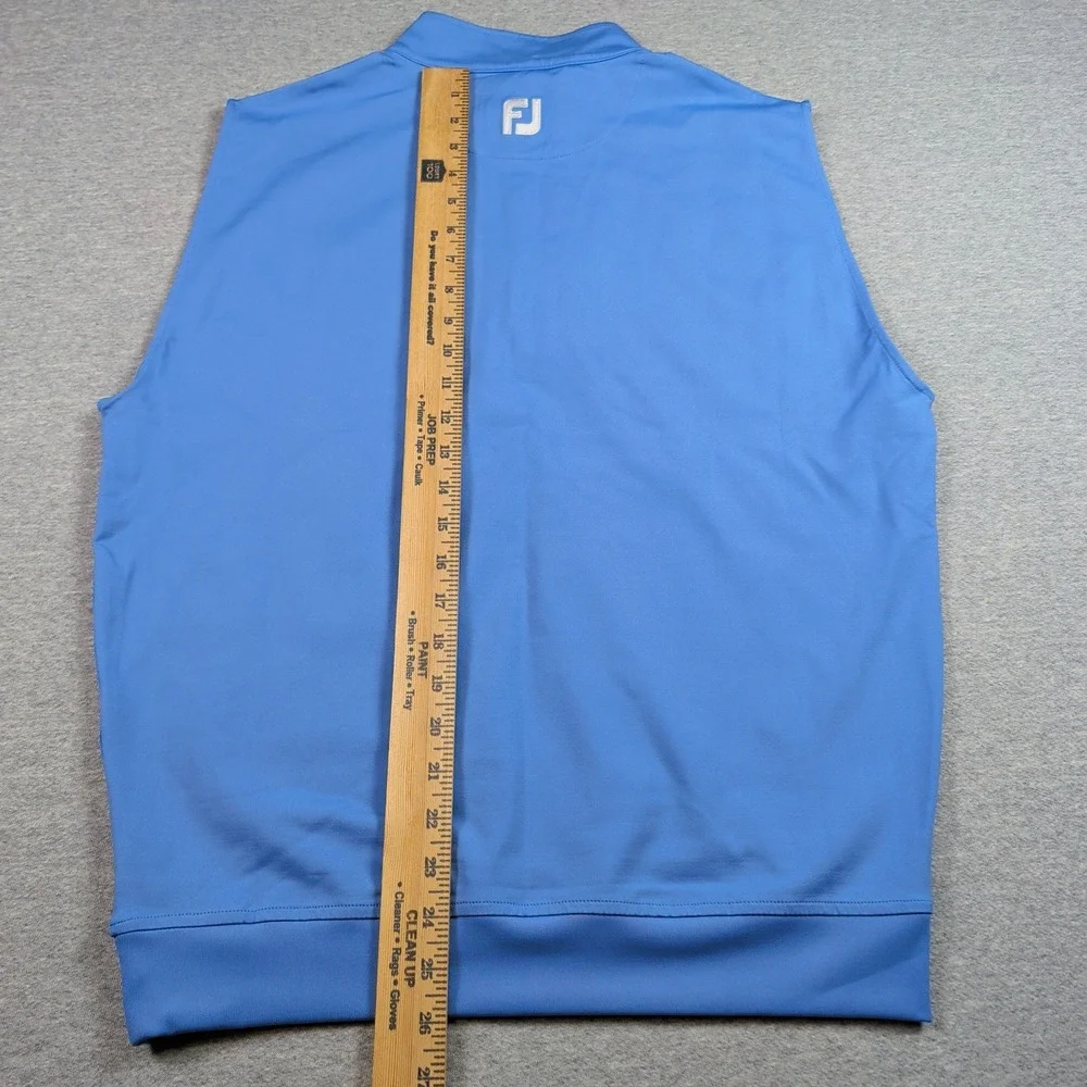 FootJoy Hoag Classic Golf 1/2 zip gathered waist Vest Men S Lagoon Blue NWT